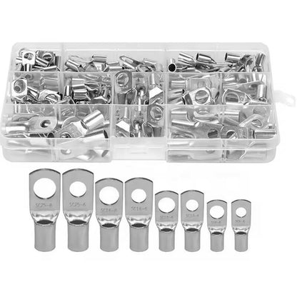 Kit 100 Terminales Ojo Batería Cable Sc Con Caja