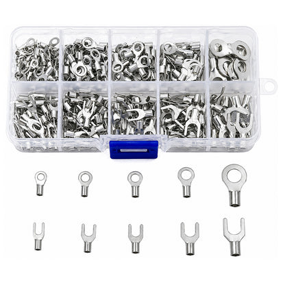Kit 320 Terminales Ojo Batería Cable Tipo U Con Caja