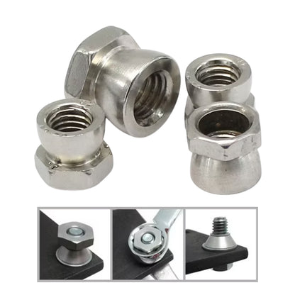 Pack 10 Fijaciones Tuercas Antirrobo M6 De Acero Inoxidable